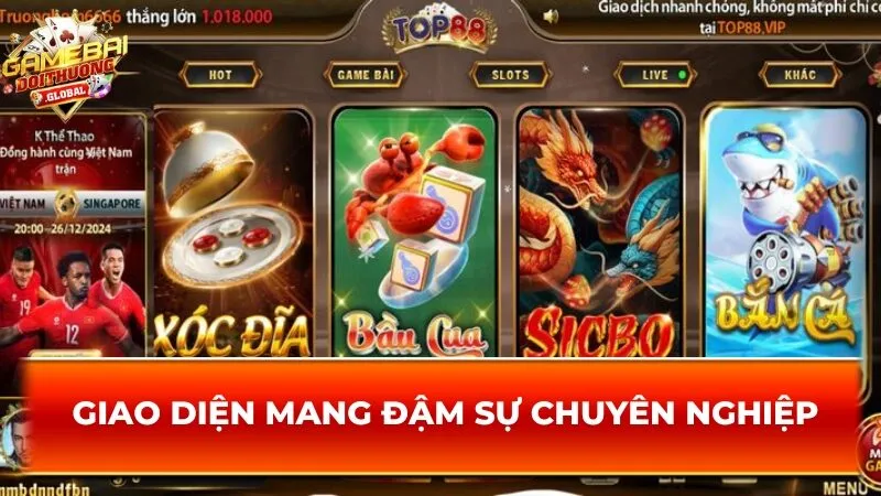 Giao diện mang đậm sự chuyên nghiệp